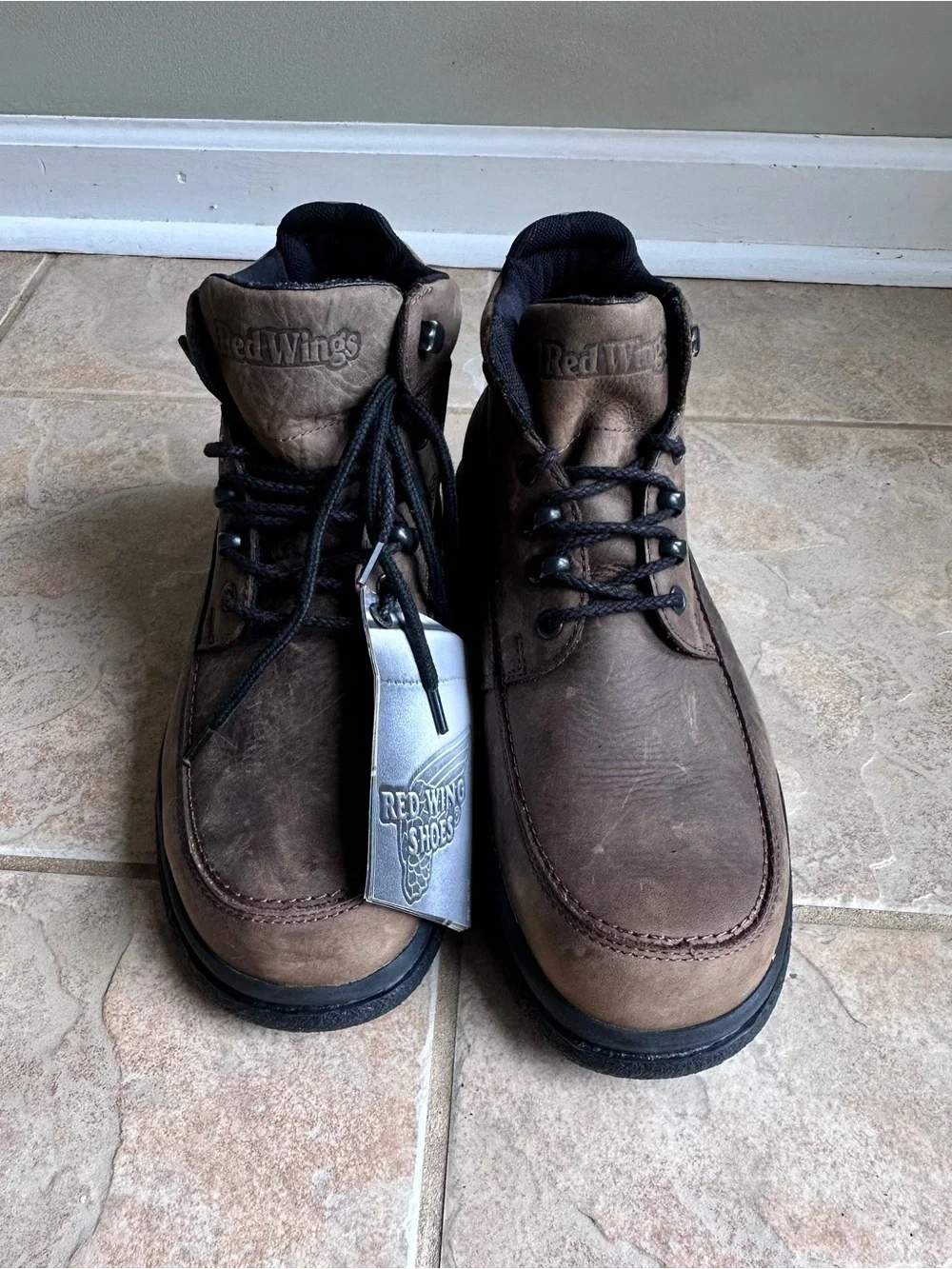 RED WING Chukka Boots  SuperSole Safety Toe Brown Nubuck Leather Men’s 8 EEE​